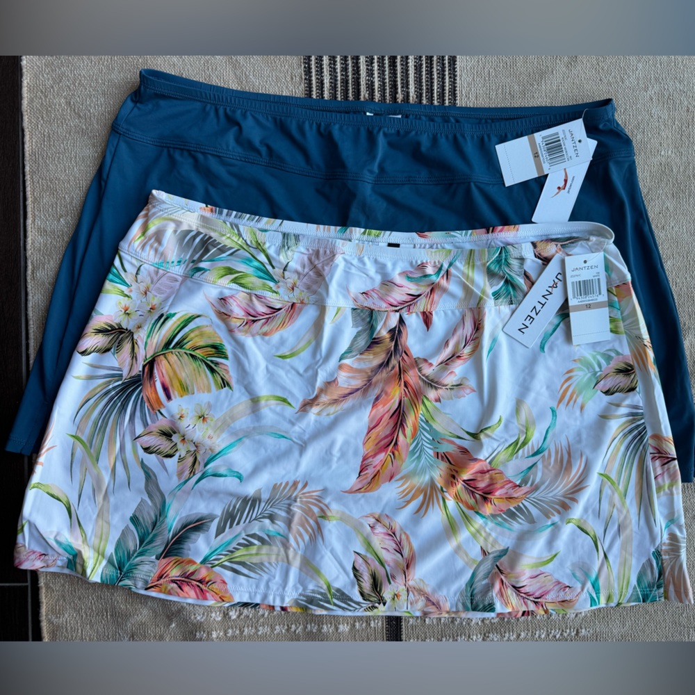 NWT Bundle of Two Jantzen Swim Overskirts, Size 12